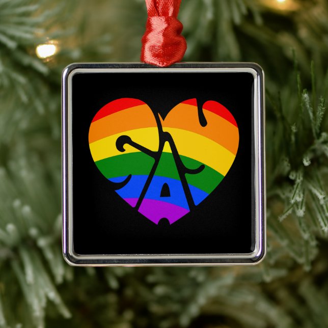 Gay Heart Metal Tree Decoration (Tree)
