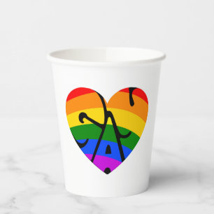 Gay Heart Paper Cups