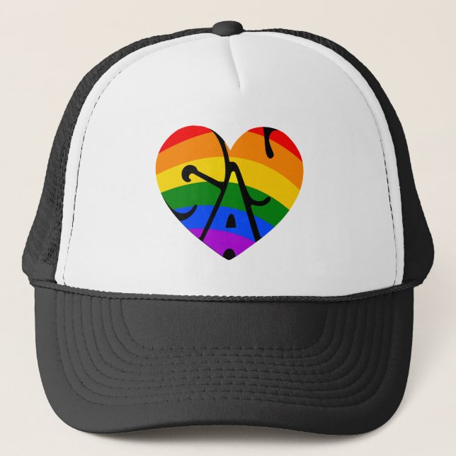 Gay Heart Trucker Hat (Front)