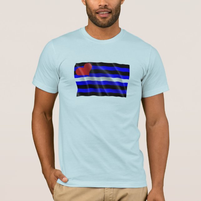 GAY HUMOR LEATHER PRIDE FLAG T-Shirt (Front)
