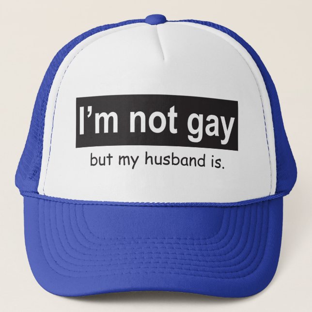 Gay Husband Trucker Trucker Hat (Front)