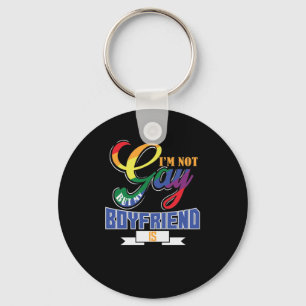 gay "I'm not gay, but my boyfriend" Key Ring