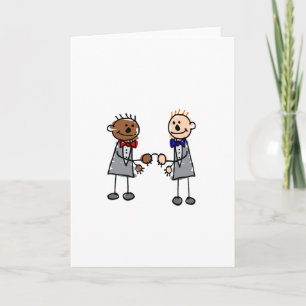 Gay Interracial Couple Card