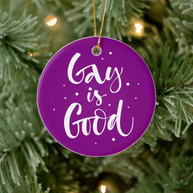 Gay is Good Ceramic Tree Decoration (Tree)