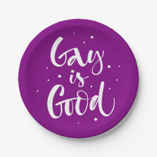 Gay is Good Paper Plate