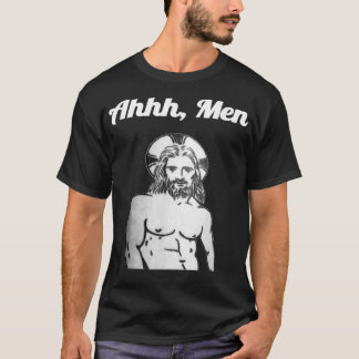 Gay Jesus Ah Men Funny Atheist Christian Humour LG T-Shirt