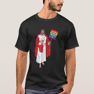 Gay Jesus Says Im Cool With It Gay Christian Rainb T-Shirt
