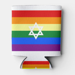 Gay Jewish Pride Flag Can Cooler