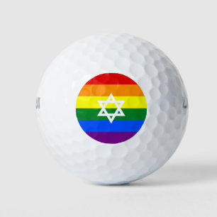 Gay Jewish Pride Flag Golf Balls