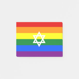 Gay Jewish Pride Flag Post-it Notes