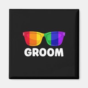 Gay Lesbian Bachelor Party Groom Wedding Tee Lgbt  Magnet