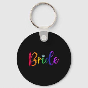 Gay Lesbian Lgbt Wedding Party Bride Tee Bachelore Key Ring