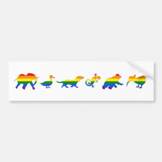 Gay & Lesbian Pride Animal Lovers Bumper Sticker