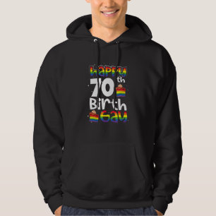 Gay Lesbian Pride Rainbow Flag Lgbtq 70th Birthday Hoodie