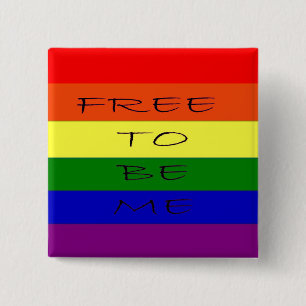 Gay, Lesbian Rainbow Buttom 15 Cm Square Badge