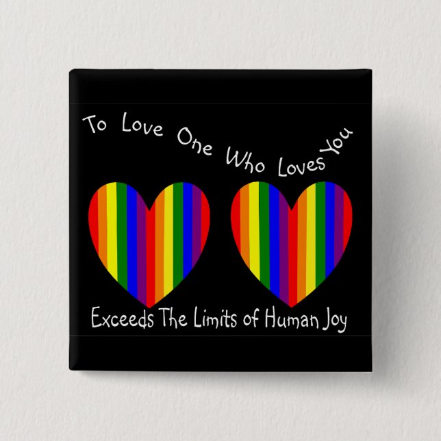 Gay/Lesbian Valentine Cards and Gifts 15 Cm Square Badge (Front)