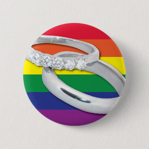 Gay Lesbian Wedding 6 Cm Round Badge