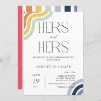 Gay Lesbian Wedding Couples Shower Hers & Hers