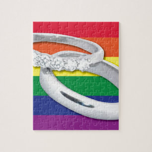 Gay Lesbian Wedding Jigsaw Puzzle