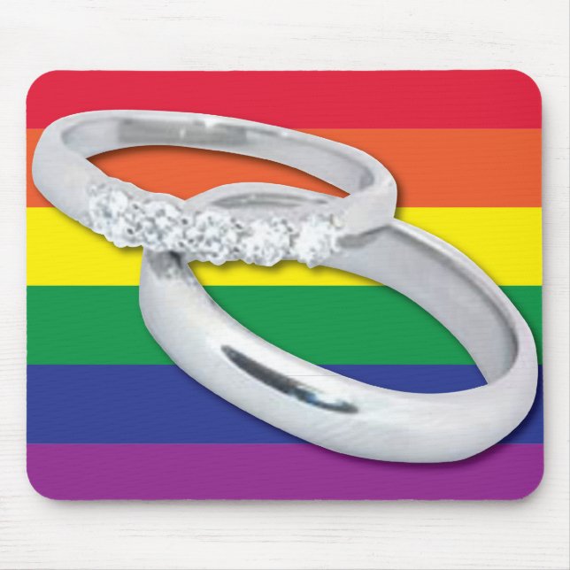 Gay Lesbian Wedding Mouse Pad (Front)