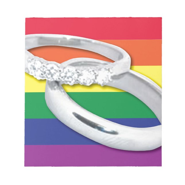 Gay Lesbian Wedding Notepad (Front)
