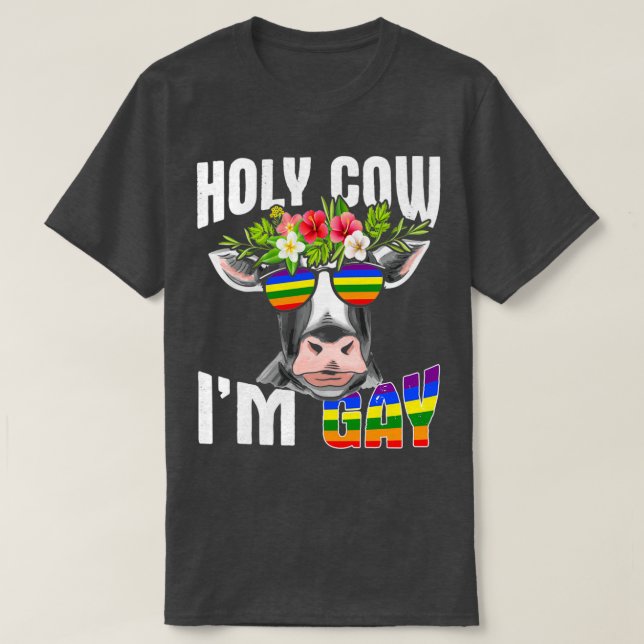Gay LGBT Cow Farmer Design for Cow Animal Lover  ( T-Shirt (Design Front)