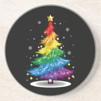 Gay LGBT Pride Rainbow Christmas Tree Merry Xmas