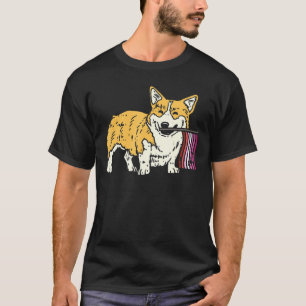 Gay Lgbt Welsh Corgi Cute Lesbian Flag Colour Dog T-Shirt
