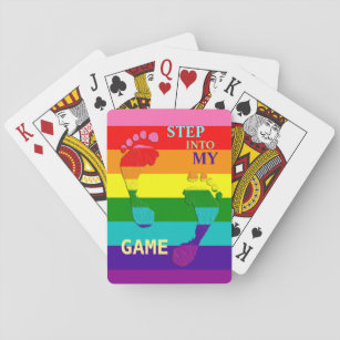 Gay LGBTQ Rainbow Flag Pride Colours Feet Playing Cards
