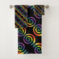 Gay LGBTQ Rainbow Pride Stripe Circular Pattern