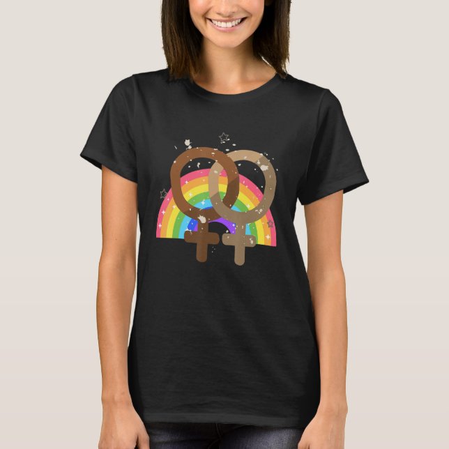 Gay Love Rainbow LGBTQ+ Cute Aesthetic T-Shirt (Front)