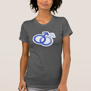 GAY LOVE SYMBOLS BLUE -.png T-Shirt