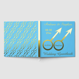 Gay Lovers Custom Wedding Guest Book