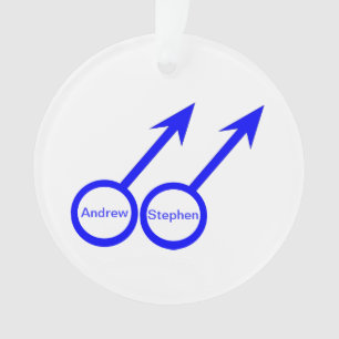Gay Lovers Customisable Acrylic Ornament