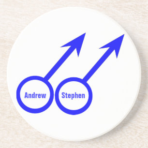 Gay Lovers Customisable Coasters