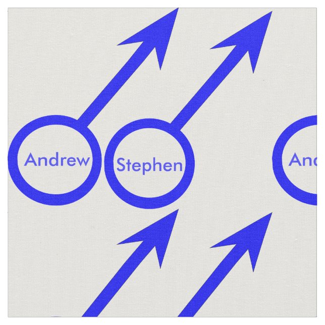 Gay Lovers Customisable Craft Fabric (Close Up)