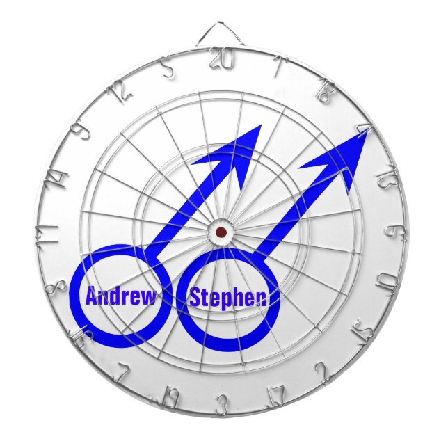 Gay Lovers Customisable Dartboard (Front)