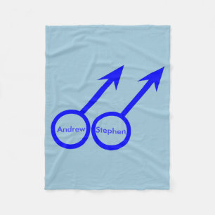 Gay Lovers Customisable Fleece Blanket