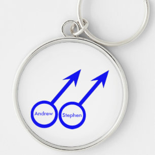 Gay Lovers Customisable Keychain