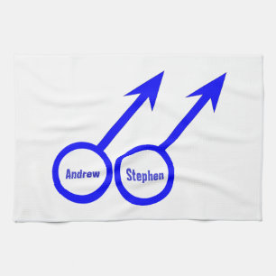 Gay Lovers Customisable Kitchen Towel