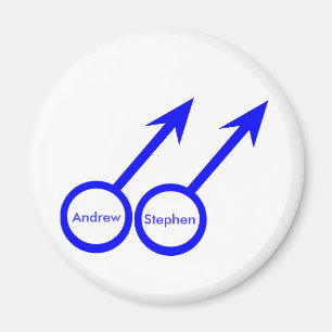 Gay Lovers Customisable Magnet