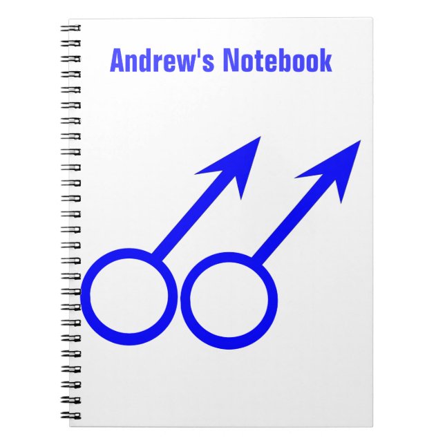 Gay Lovers Customisable Notebook (Front)