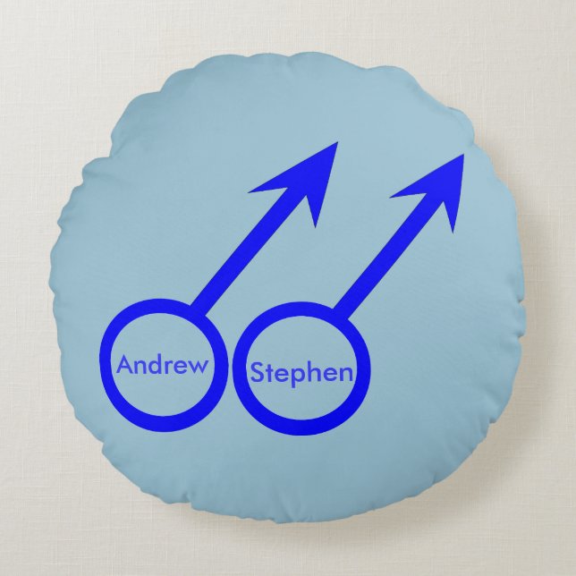 Gay Lovers Customisable Pillow (Front)