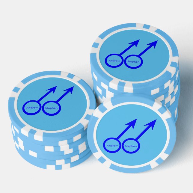 Gay Lovers Customisable Poker Chips (Stack)