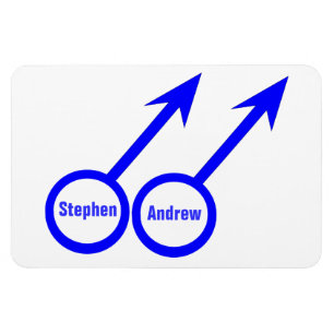 Gay Lovers Customisable Premium Magnet