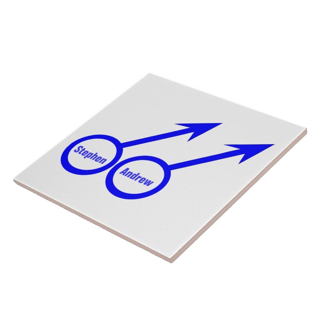 Gay Lovers Customisable Tile (Side)