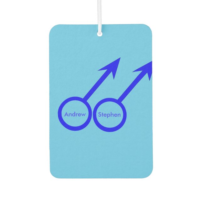 Gay Lovers Personalised Air Freshener (Front)
