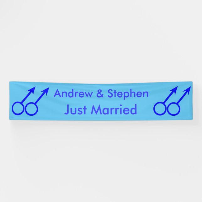 Gay Lovers Personalised Banner (Horizontal)