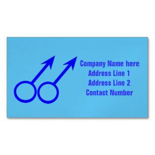 Gay Lovers Personalised Business Card Magnets