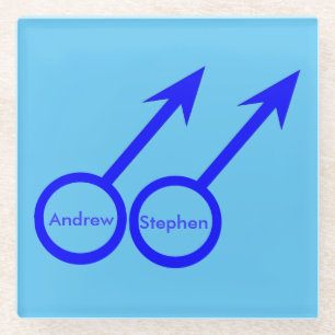 Gay Lovers Personalised Coaster